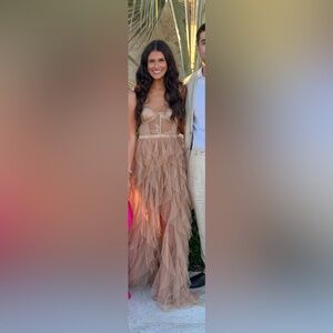 For Love & Lemons - Bustier Gown Warm Taupe - Small